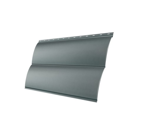 Купить металлический сайдинг Блок-хаус 0,45 PE с пленкой RAL7005 мышино-серый 