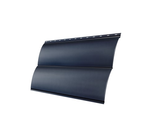 Купить металлический сайдинг Блок-хаус 0,5 Quarzit lite с пленкой RAL7024 мокрый асфальт 