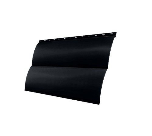 Купить металлический сайдинг Блок-хаус 0,5 Quarzit lite с пленкой RAL9005 черный 