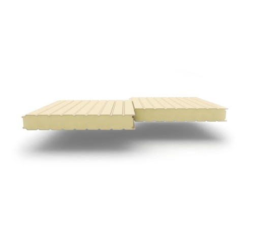 Купить сэндвич-панели стеновые с наполнителем из пенополиуретана толщиной 180 мм, Ширина- 1190 мм, Полиэстер RAL1015 