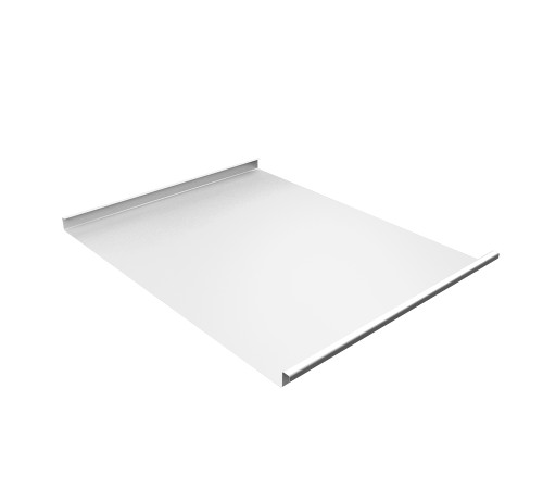 Купить фальц двойной стоячий 0,45 PE с пленкой на замках RAL 9003 сигнальный белый 