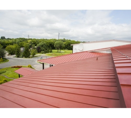 Купить кликфальц 0,45 Drap с пленкой на замках RAL 8017 шоколад 