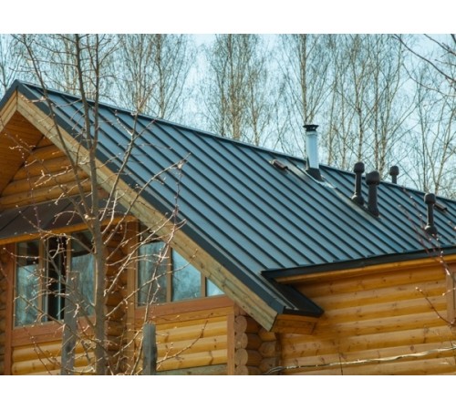 Купить кликфальц Line 0,5 Satin с пленкой на замках RAL 8017 шоколад 