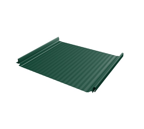 Купить кликфальц Pro Gofr 0,5 Quarzit с пленкой на замках RAL 6005 зеленый мох 