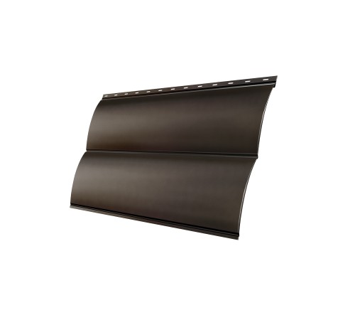 Купить металлический сайдинг Блок-хаус 0,5 Atlas с пленкой RR32 темно-коричневый 