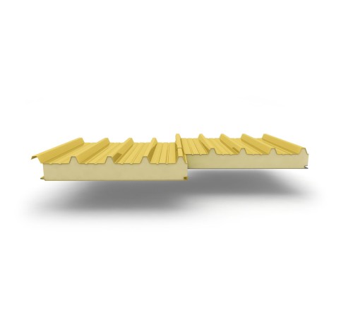 Купить сэндвич-панели для кровли с наполнителем пенополиизоцианурат, толщина 220 мм, Полиэстер RAL1018 