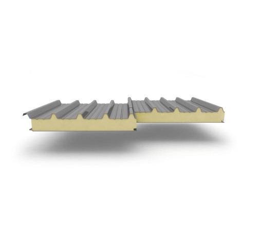 Купить сэндвич-панели для кровли с наполнителем пенополиизоцианурат, толщина 200 мм, Полиэстер RAL7004 