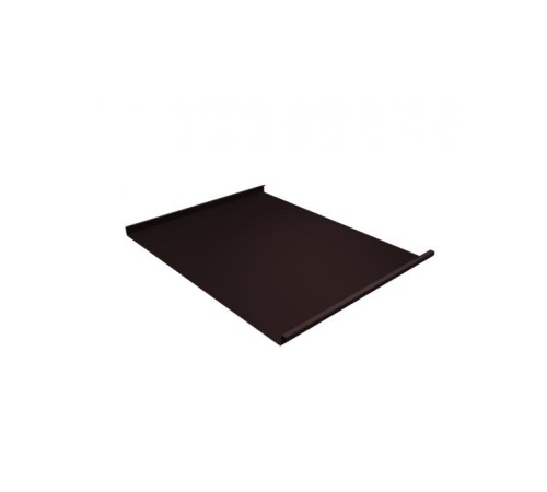 Купить фальц двойной стоячий 0,5 Стальной бархат с пленкой на замках RAL 8017 шоколад 