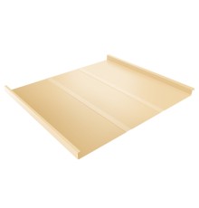 Фальц двойной стоячий Line 0,45 PE с пленкой на замках RAL 1014 слоновая кость