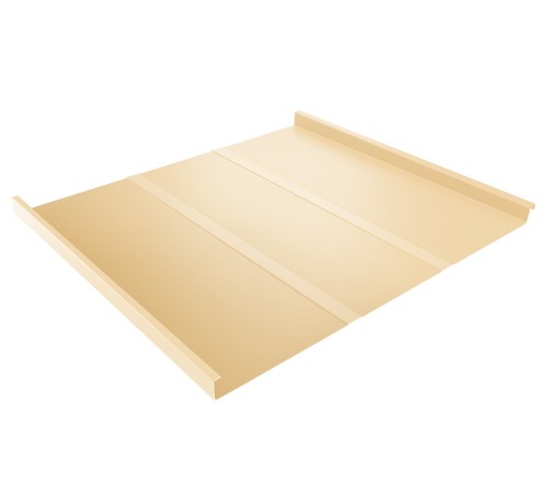 Купить фальц двойной стоячий Line 0,45 PE с пленкой на замках RAL 1014 слоновая кость 