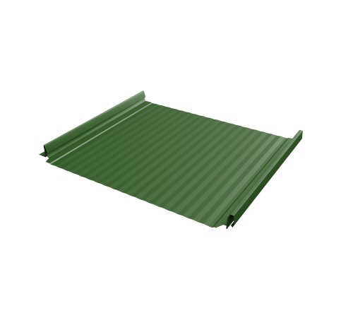 Купить кликфальц Pro Gofr 0,45 PE с пленкой на замках RAL 6002 лиственно-зеленый 