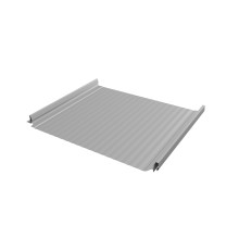 Кликфальц Pro Gofr 0,45 PE с пленкой на замках RAL 9006 бело-алюминиевый