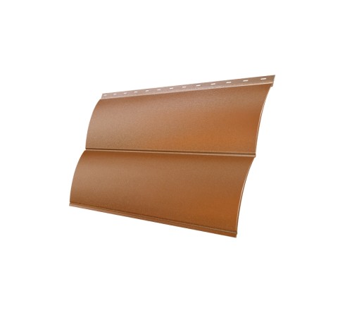 Купить металлический сайдинг Блок-хаус 0,5 Quarzit с пленкой Cuprum Steel 