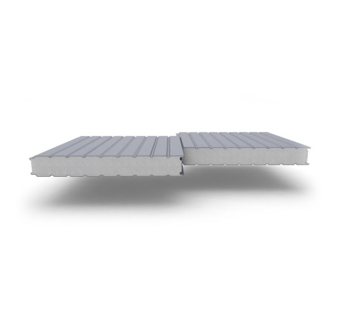 Купить сэндвич-панели стеновые с наполнителем из пенополистирола толщиной 175 мм, Ширина-1000 мм, Полиэстер RAL9006 