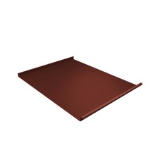 Фальц двойной стоячий 0,5 Satin с пленкой на замках RAL 8004 терракота