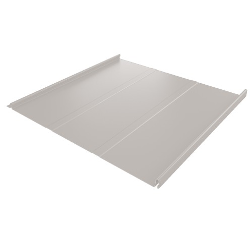 Купить фальц двойной стоячий Line 0,5 GreenCoat Pural с пленкой на замках RR 21 светло-серый (RAL 7040 серое окно) 