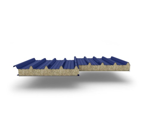 Купить сэндвич-панели для кровли с наполнителем минеральная вата, ТУ, толщина 180 мм, Полиэстер RAL5005 