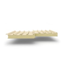 Сэндвич-панели для кровли с наполнителем пенополиизоцианурат, толщина 80 мм, Полиэстер RAL1015