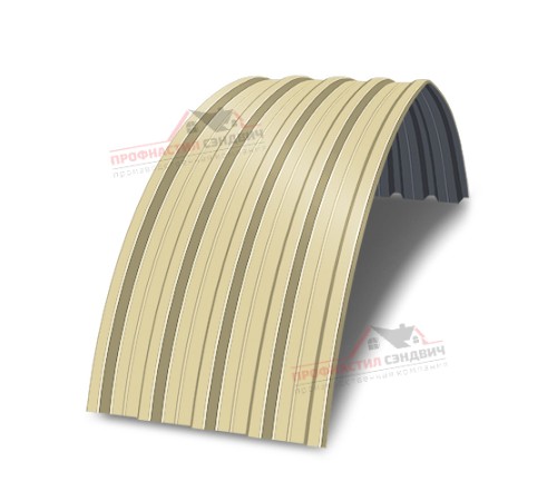 Купить арочный профнастил окрашенный Н60-0.9 цена за м2. 