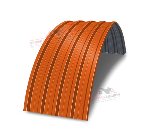 Купить арочный профнастил окрашенный Н60-0.7 цена за м2. 