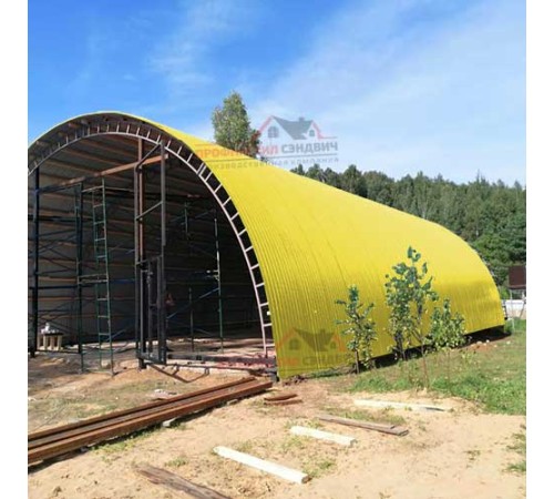 Купить профнастил МП10ПГ-0.7, Ширина-1100, Полиэстер RAL1018 