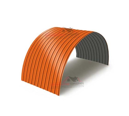 Купить профнастил МП10ПГ-0.5, Ширина-1100, Полиэстер RAL2004 