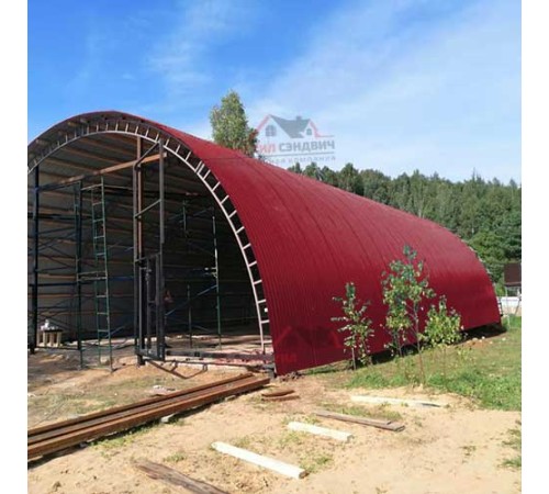 Купить профнастил МП10ПГ-0.45, Ширина-1100, Полиэстер RAL3003 