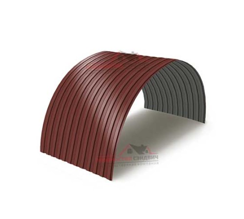 Купить профнастил МП10ПГ-0.5, Ширина-1100, Полиэстер RAL3009 