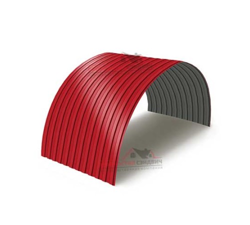 Купить профнастил МП10ПГ-0.45, Ширина-1100, Полиэстер RAL3020 