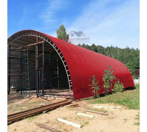 Купить профнастил МП10ПГ-0.45, Ширина-1100, Полиэстер RAL3020 