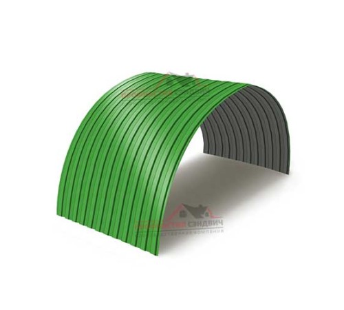 Купить профнастил МП10ПГ-0.5, Ширина-1100, Полиэстер RAL6018 