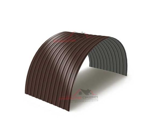 Купить профнастил МП10ПГ-0.45, Ширина-1100, Полиэстер RAL8017 