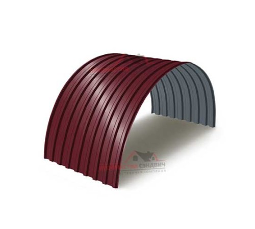 Купить профнастил МП20ПГ-0.4, Ширина-1100, Полиэстер RAL3005 