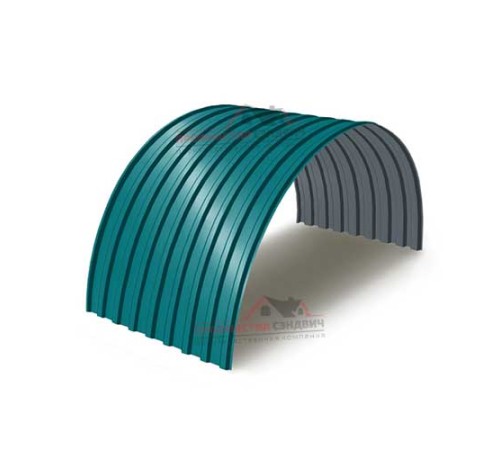 Купить профнастил МП20ПГ-0.4, Ширина-1100, Полиэстер RAL5021 