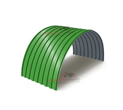 Купить профнастил МП20ПГ-0.5, Ширина-1100, Полиэстер RAL6018 