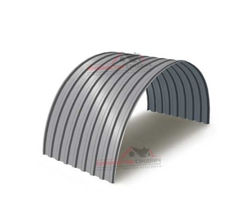 Купить профнастил МП20ПГ-0.4, Ширина-1100, Полиэстер RAL7004 