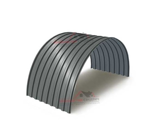 Купить профнастил МП20ПГ-0.45, Ширина-1100, Полиэстер RAL7005 