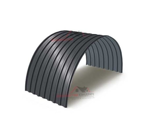 Купить профнастил МП20ПГ-0.7, Ширина-1100, Полиэстер RAL7024 