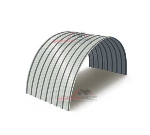 Купить профнастил МП20ПГ-0.5, Ширина-1100, Полиэстер RAL7035 