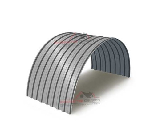 Купить профнастил МП20ПГ-0.7, Ширина-1100, Полиэстер RAL9006 