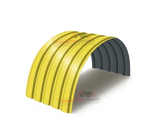 Купить профнастил МП35ПГ-0.45, Ширина-1035, Полиэстер RAL1018 