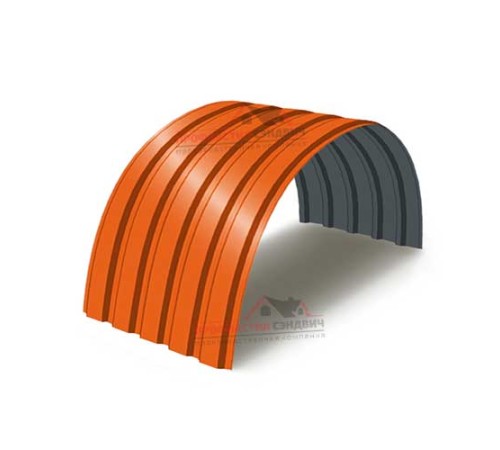 Купить профнастил МП35ПГ-0.45, Ширина-1035, Полиэстер RAL2004 