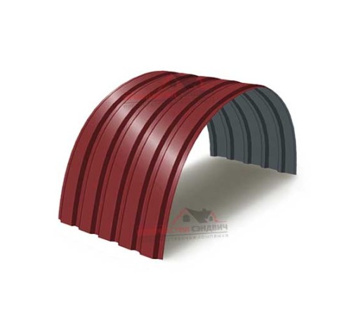 Купить профнастил МП35ПГ-0.45, Ширина-1035, Полиэстер RAL3011 