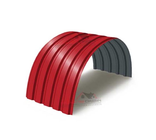 Купить профнастил МП35ПГ-0.45, Ширина-1035, Полиэстер RAL3020 