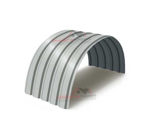 Купить профнастил МП35ПГ-0.5, Ширина-1035, Полиэстер RAL7035 