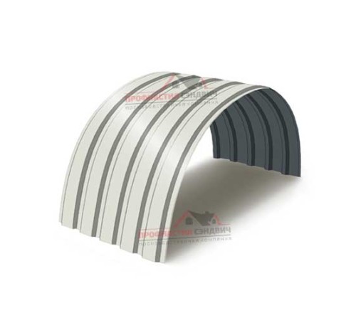 Купить профнастил МП35ПГ-0.5, Ширина-1035, Полиэстер RAL9003 