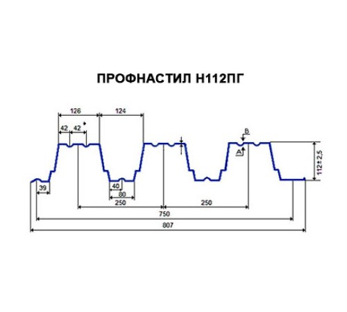 Купить профнастил H112ПГ-0.65, для бескаркассных ангаров, Полиэстер RAL 7004 