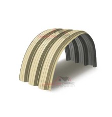 Профнастил H114ПГ-0.65, для бескаркассных ангаров, Полиэстер RAL 1014