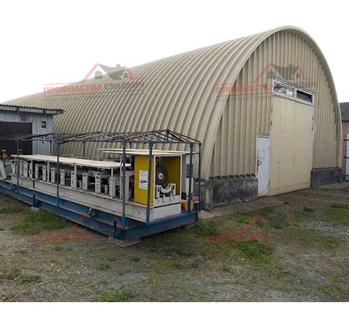 Купить профнастил H114ПГ-0.65, для бескаркассных ангаров, Полиэстер RAL 1035 