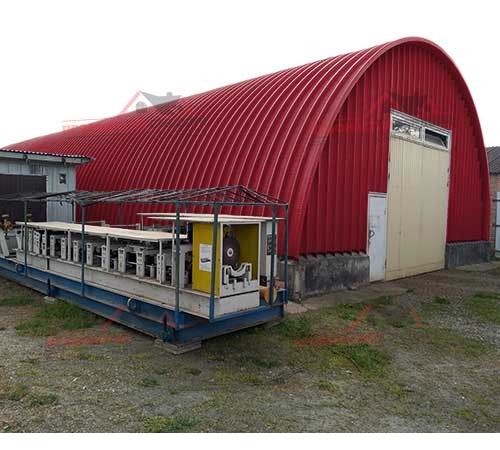 Купить профнастил H114ПГ-1.1, для бескаркассных ангаров, Полиэстер RAL 3003 